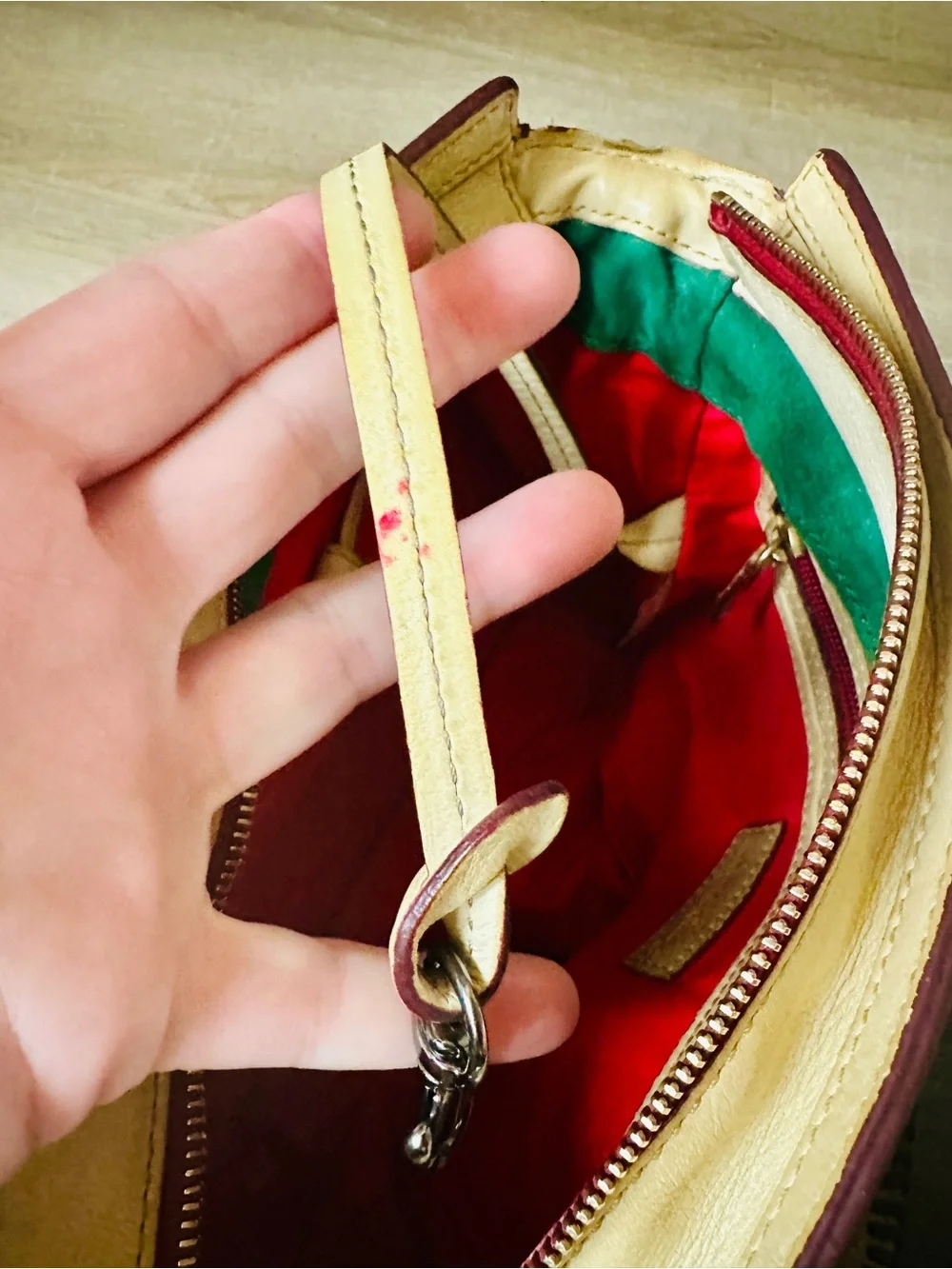 Dooney & Bourke Buttercream Florentine Leather Satchel Vintage